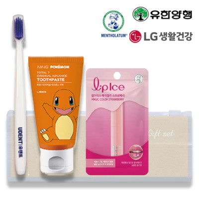 LG생활건강 유덴트 10호(치약50g+알칫솔1개+멘소래담매직컬러립밤)