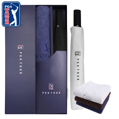 PGA 2단완전자동 암막 우양산+150g 면사타올 세트