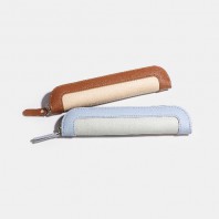 로페리아 배색 미니멀리스트 가죽 연필 케이스(0217309)