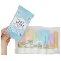 New 미니스 여행용 세면도구 6종 크리넥스 마이비데 클린케어 생분해 휴대용물티슈 10매 세트