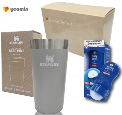 스탠리 브생건212호(스탠리 파인트컵473ml+멘소래담 쿨 롤온 로션마사지)