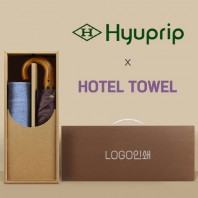 협립 3단60 곡자 슈퍼 엔티크 초고밀도 완전자동 우양산 +뱀부170세면타월-세트