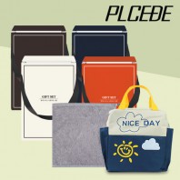 플씨드 투톤 빅사이즈 보온보냉백 + 고리형 캐릭터 핸드타월 2종 세트