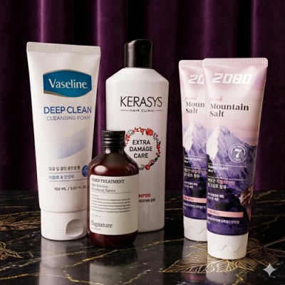 애경 바세린 클렌징폼 샴푸 트리트먼트 치약 5종세트