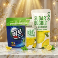 비트 캡슐세제 슈가버블 주방세제 3종세트