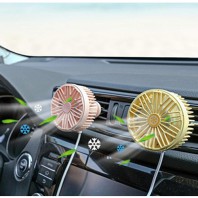 7엽 날개 급속 냉각(( 차량용 송풍구 선풍기 LED조명 서큘레이터)) 쿨링 써큘레이터 // 아이스 ((다양/ 손선풍기 미니선풍기 휴대용선풍기))