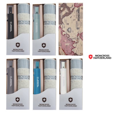 몽크로스 3단 완전 자동 데코 우산 & 몽크로스 바코드 타올 세트