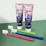 핑크솔트치약 120g 2개 크리오 미세모 칫솔 3개