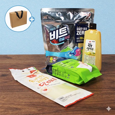 비트 캡슐세제 28입 크린랩 빨아쓰는 행주 4종세트