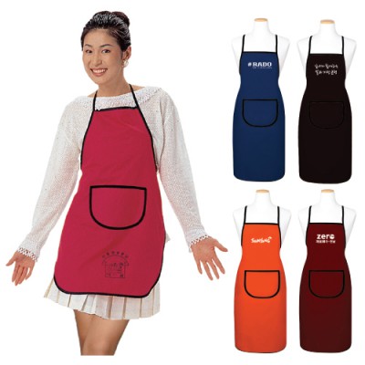 무지 반달 앞치마 목걸이형