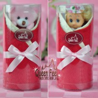 동물인형타월-원통형 (수건2장)