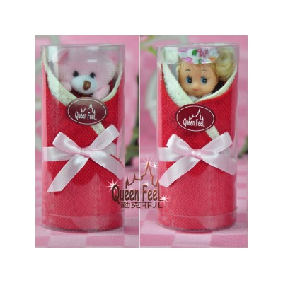 동물인형타월-원통형 (수건2장)