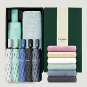 원터치 12k 더블살대 3단암막양우산+송월타올라이트무지130g 우산타올 선물세트