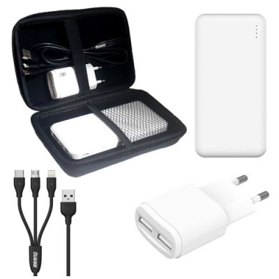 여행용 충전기 세트 E  보조배터리 충전기 케이블 파우치