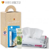 브생건693호 3종세트(카밀 핸드크림+멘소래담 소프트립스 립밤+크리넥스 안심99.9% 항균물티슈)