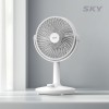 스카이 윈드 WD5 C타입 충전식 7엽 날개 BLDC 회전 무선 탁상용 선풍기