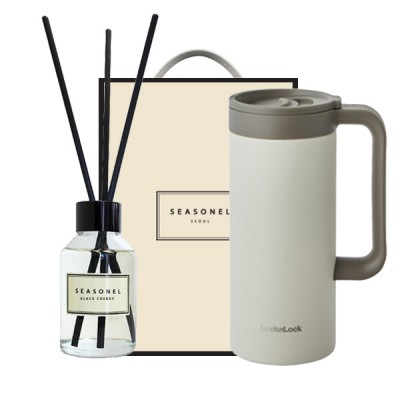 시즈넬 선물세트 디퓨저 100ml플레인+락앤락 테이블머그