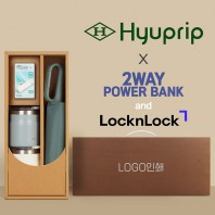 협립 3단 60 슈퍼 카라비너 완전자동우산 +배터리+락앤락 메트로머그2P-세트