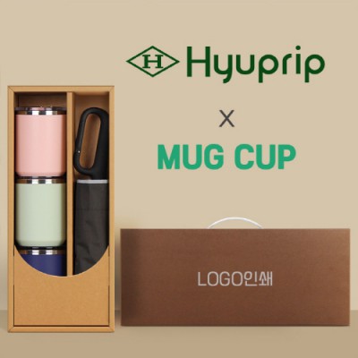 협립3단60 카라비너10K 거꾸로 300T고밀도 완전자동 우산 +로하스 머그컵3P-세트