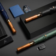 듀홈 골프 자동  우드 손잡이 장우산