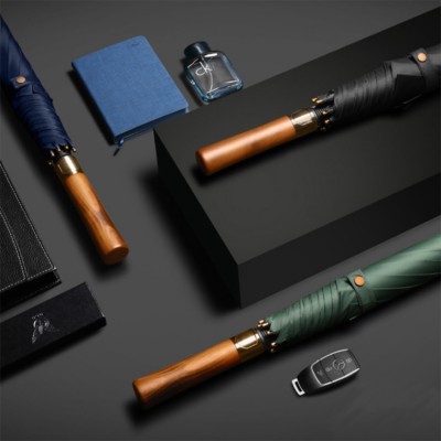 듀홈 골프 자동  우드 손잡이 장우산