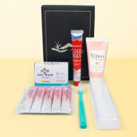 크리오 치약칫솔세트 비누 핸드크림 2080 퓨어 가글 10종 선물세트 종이케이스
