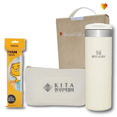 스탠리 친환경3종세트 32호(에어로라이트진공보틀+카카오여행용칫솔치약세트+에코파우치)