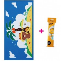 라인프렌즈 비치대형타올 카카오프렌즈 양치세트