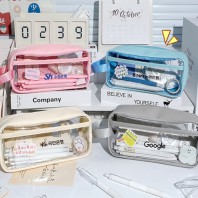 PVC 다용도 파우치 필통 케이스