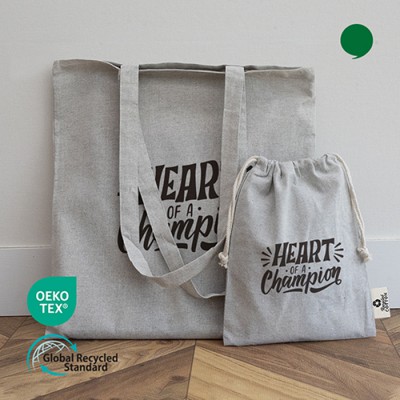 리사이클 그레이컬러 세트 (리사이클그레이컬러라이트에코백 + 그레이미르셔링컬러파우치)