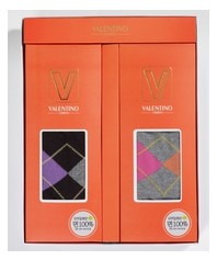 발렌티노 면100% 마름모숙녀 2족 세트