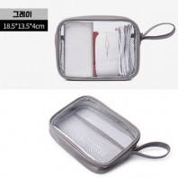 CH910 에코라이프 오리엔틱 PU 투명 대용량 다용도 파우치