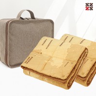 월드맵패딩똑딱이 핸디백담요