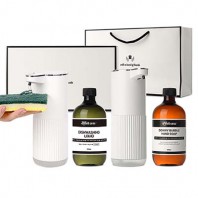 웰세스 WG-103F 버블 자동 디스펜서 1개 + 핸드워시 리필 1 + 젤 주방세제 자동 디스펜서 1개 + 주방세제 리필 1개 세트