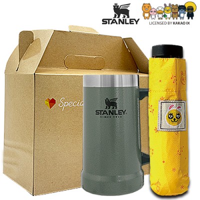 카카오 생활건강세트 14호 (카카오5단우산+스탠리 빅그립머그컵709ml)