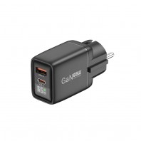 엠피맨 65w 디스플레이 2포트 고속 충전기 (블랙)