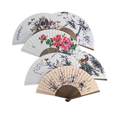 오죽선 전통부채 대형 (풍속화)