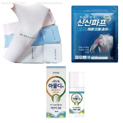여름건강 3종 세트 (쿨토시+쿨파프5매+아물디액) 쿨링세트 아이스세트
