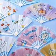 932_플라스틱 접이식부채 3개