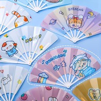 932_플라스틱 접이식부채 3개