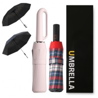 3단 10K 버클핸들 8K 체크바 전자동 우산 2p 세트