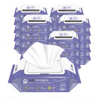 2565 숨 프리미엄 물티슈 캡형 100매 저자극 대용량 45g