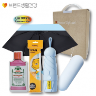 브생건315호 3종세트(휴대용5단UV우양산+LG카카오양치세트+유시몰가글제로)
