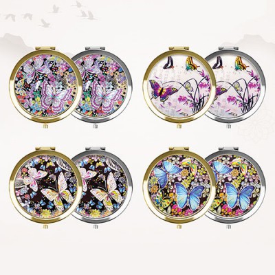 빛나 꽃나비 시리즈 자개 원터치 손거울 4종 이미지