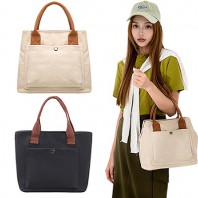 모모카멜 레트로 심플 캔버스백 HE40