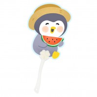 자유형 네잎클로버팬시 (반투) 부채