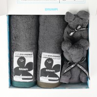 브룸피 뱀부프리미엄 그레이 수건 타월 2개입+핸드타월 2개입