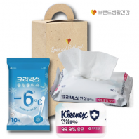 브랜드생활건강 280호 2종세트 (크리넥스 안심물티슈+크리넥스 쿨링 아이스물티슈)