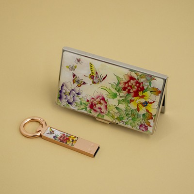 나빌레라 LED 자개스틱USB (8G~32G) 명함세트-전통문양