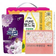 피죤 뽀드득주방세제 크린백 정사각위생장갑 4종 선물세트